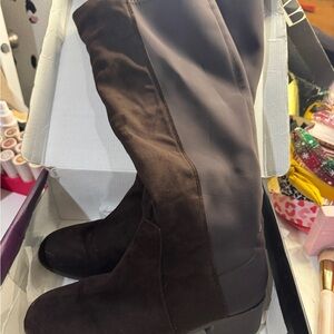 Elegant Over the Knee Boots in Black and Brown